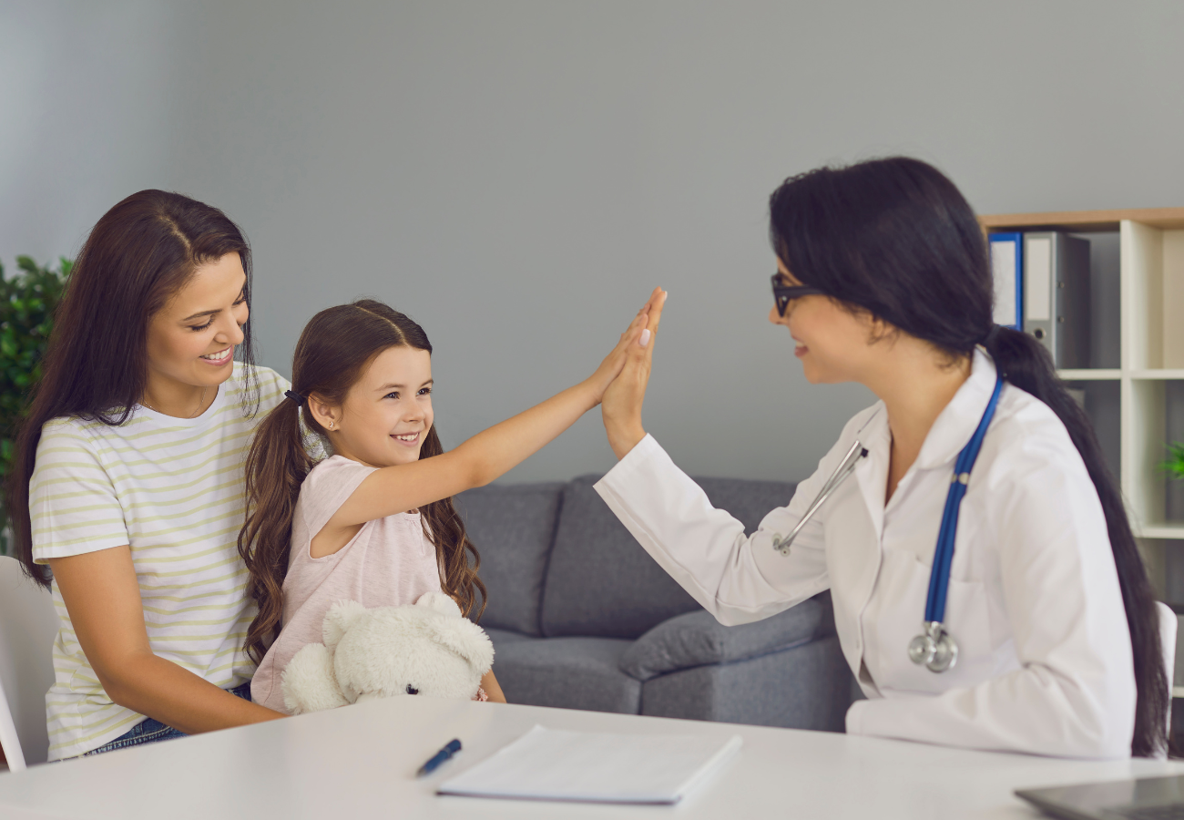 Happy Family - with kid and dr